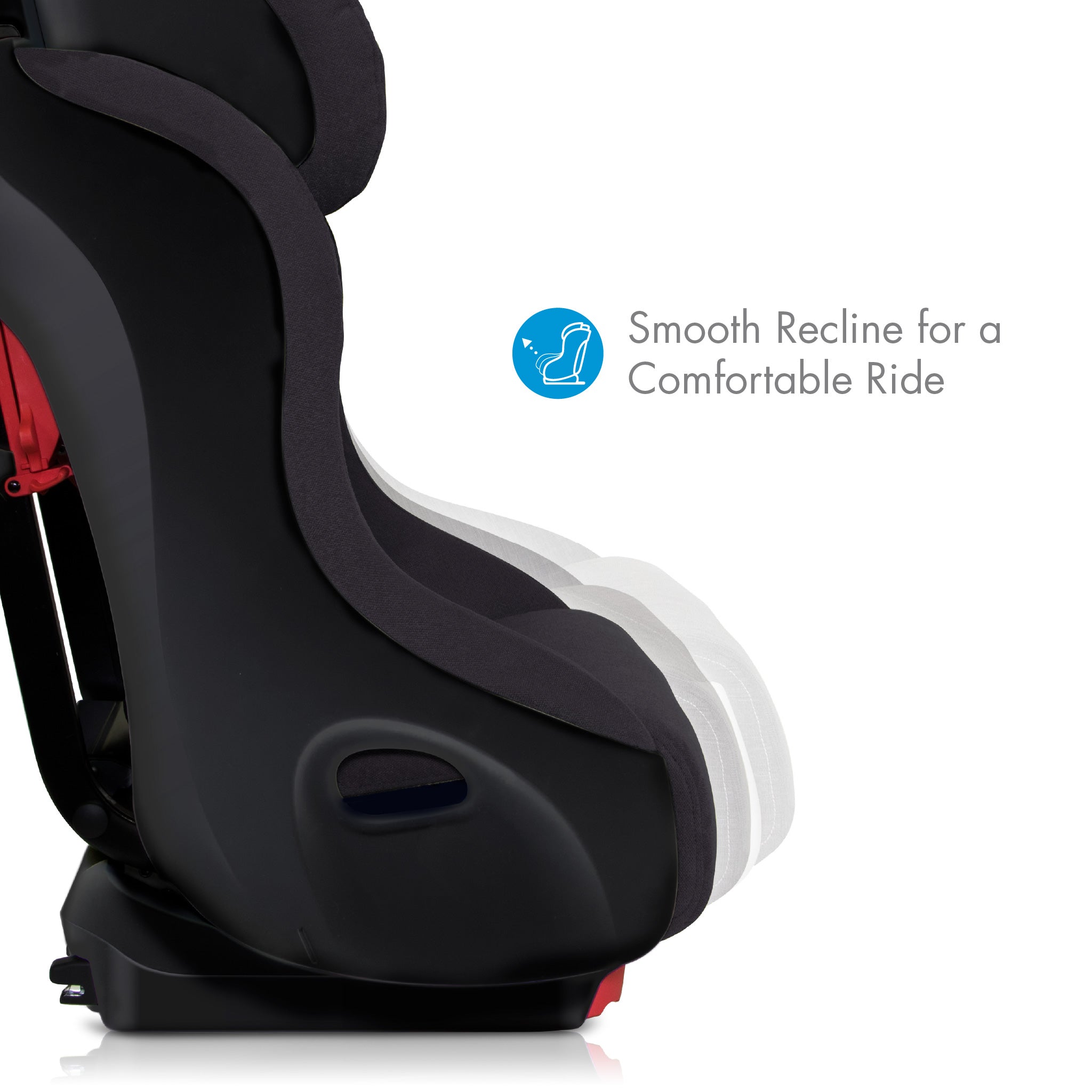 Clek Foonf demonstrating a smooth recline all-groups