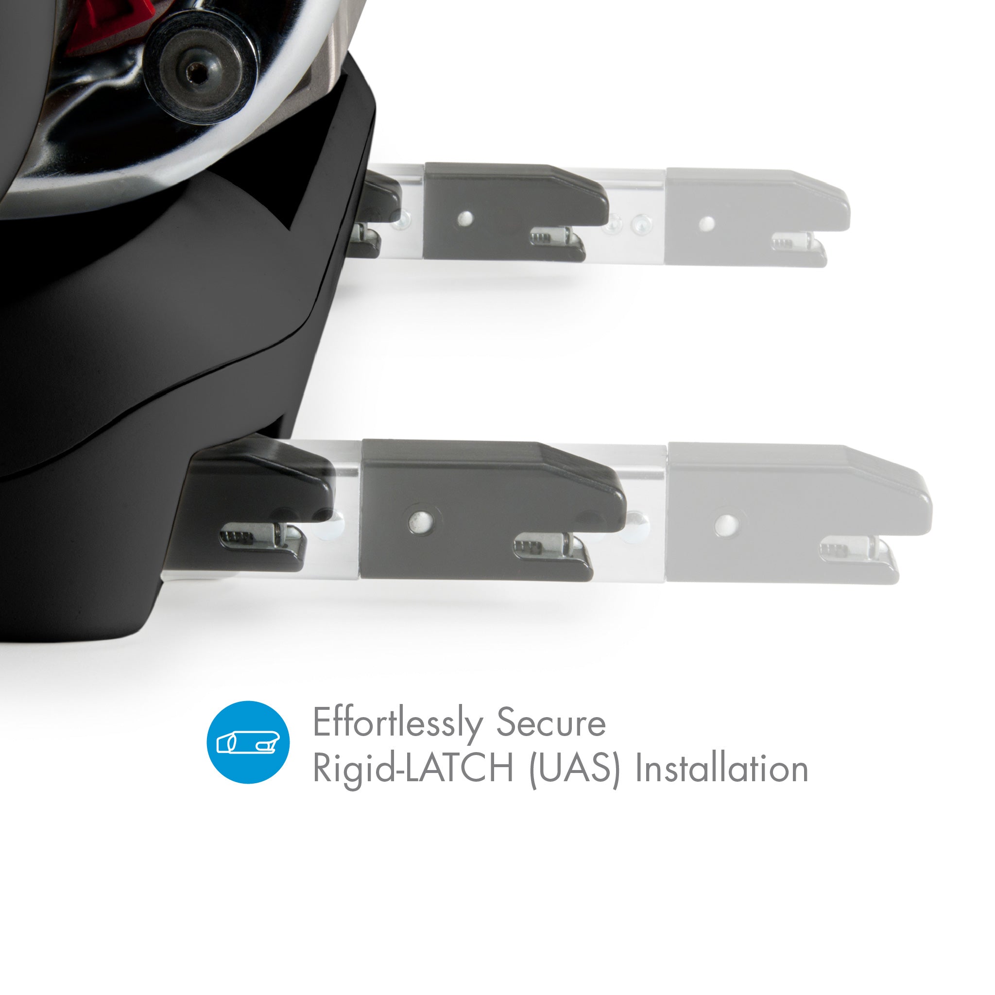 Foonf Car seat with Rigid-LATCH installation system on a white background all-groups