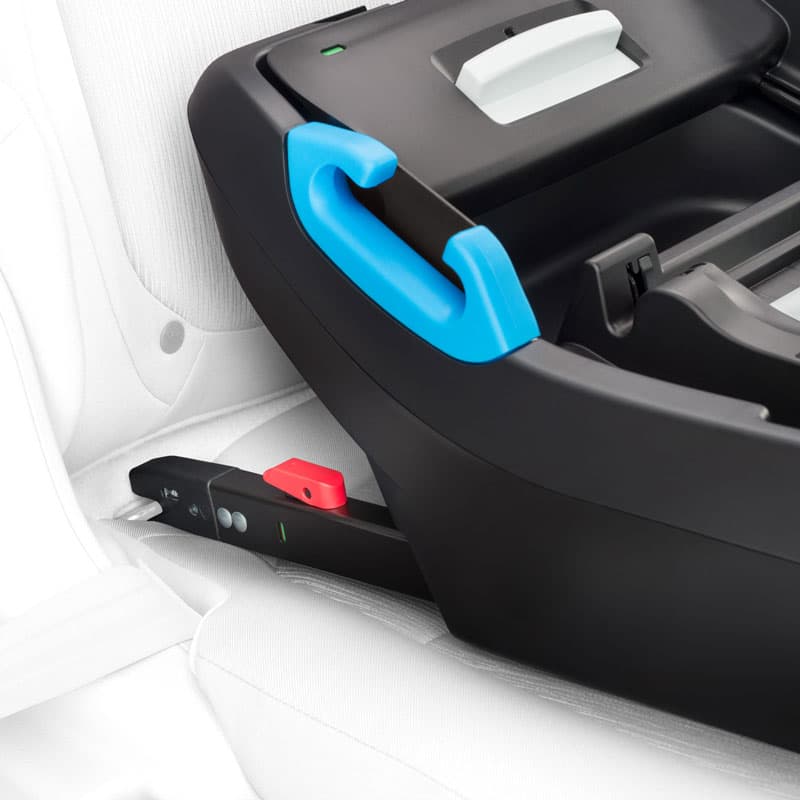 Closeup of the Rigid LATCH connectors on the Clek Liing infant car seat