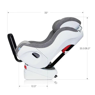 Clek Foonf Convertible Car Seat product dimensions rear-facing