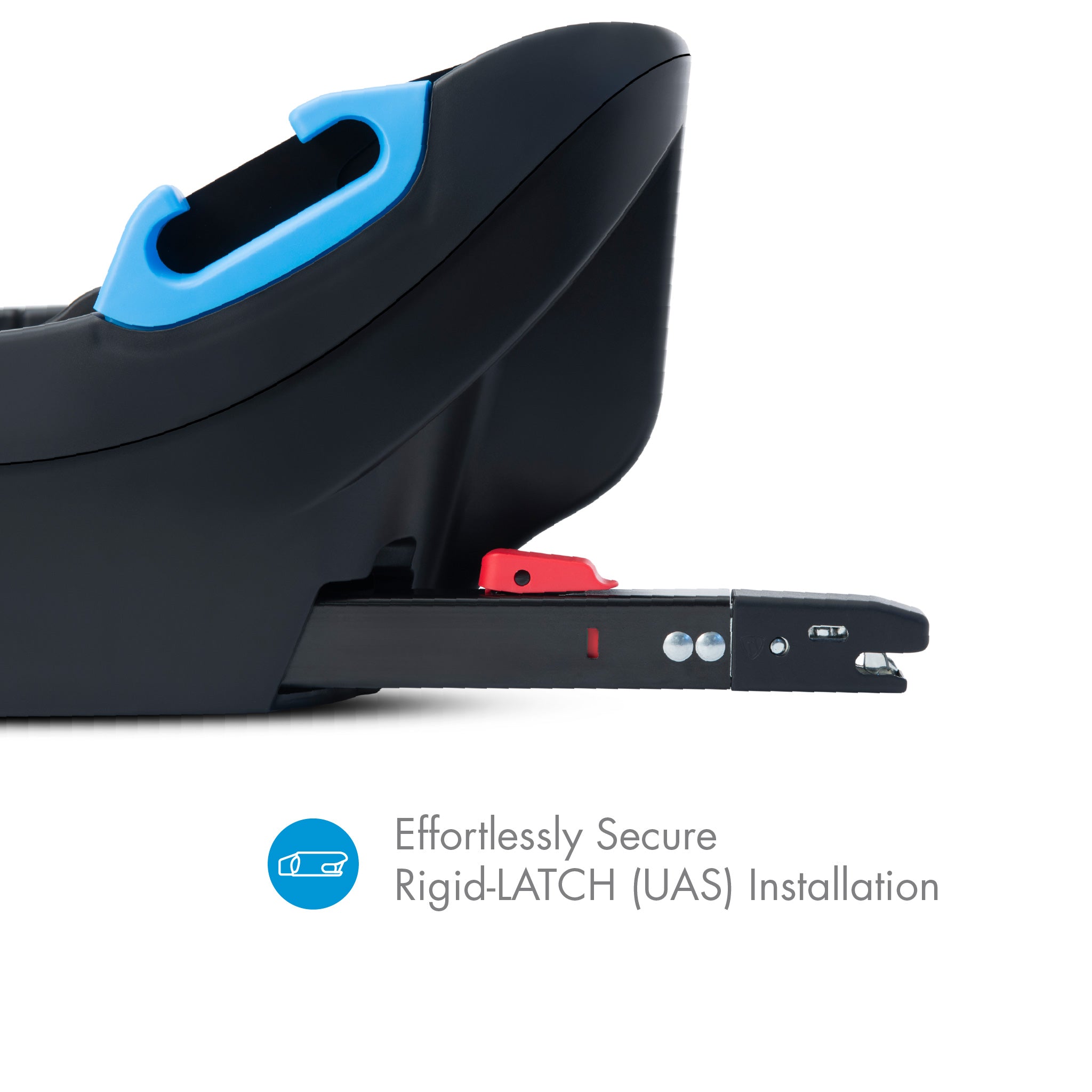 Close-up of a Clek Liing car seat with Rigid-LATCH installation system on a white background all-groups