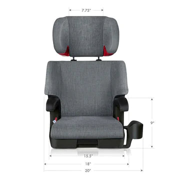 Clek Oobr booster seat product dimensions front 