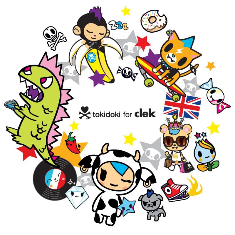 tokidoki for Clek collection logo