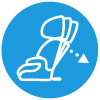 Reclining seat back icon