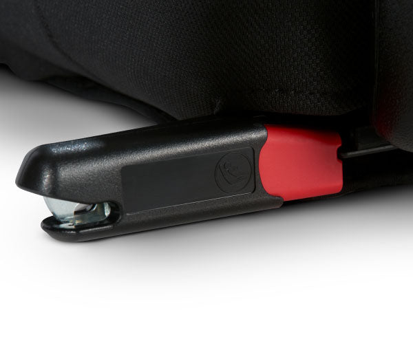 Closeup of the Clek Olli booster seat LATCH connectors